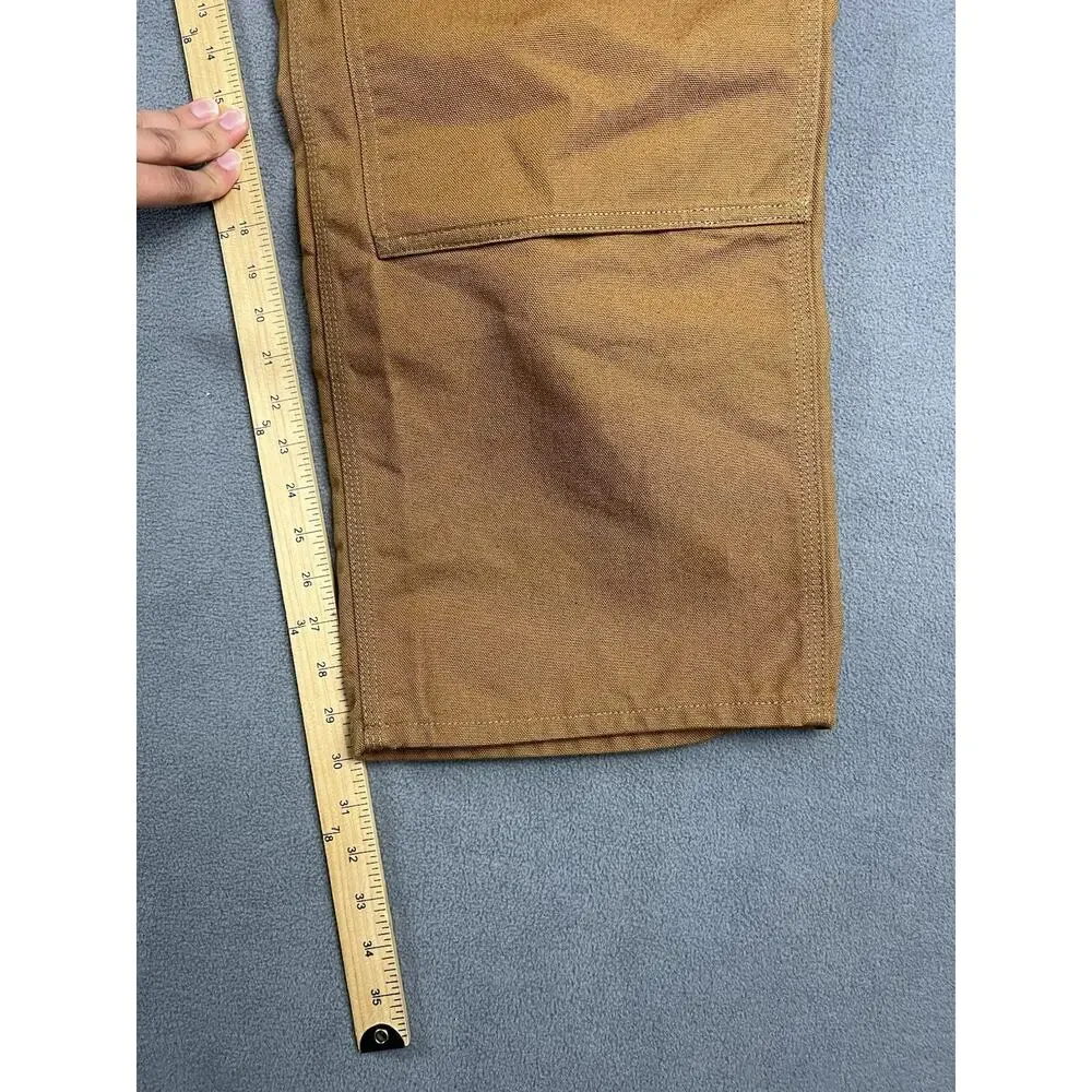 Carhartt Pants Mens 44X30 Brown Double Knee Carpenter Canvas Workwear